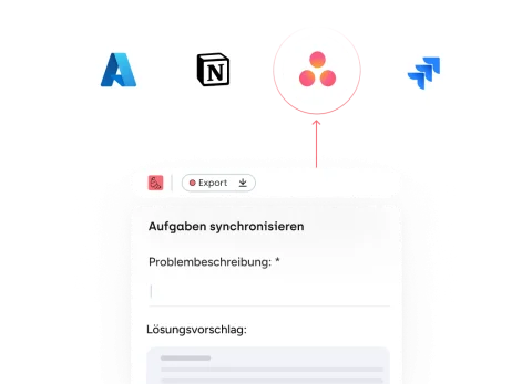 Visualisierung der Aufgabensynchronisierung mit Azure Boards, Notion, Asana und Jira