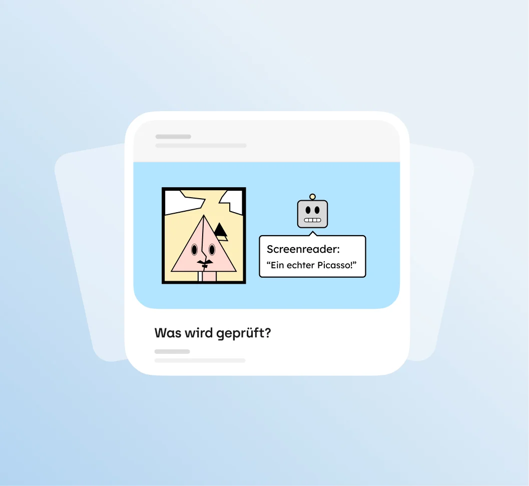 Für jeden Prüfschritt gibt es illustrierte Erklärungen