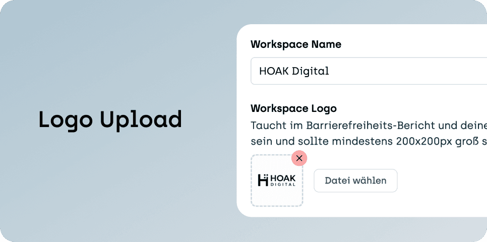 Logo Upload im Workspace