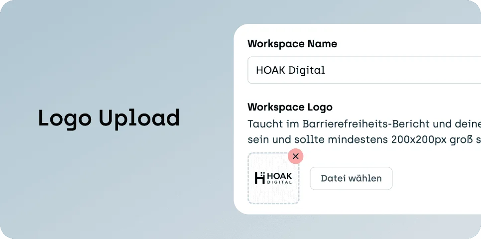 Logo Upload im Workspace