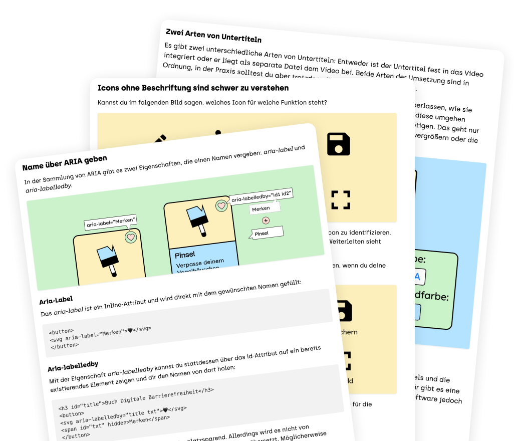 Screenshot e-learnings sitebrunch Accessibility
