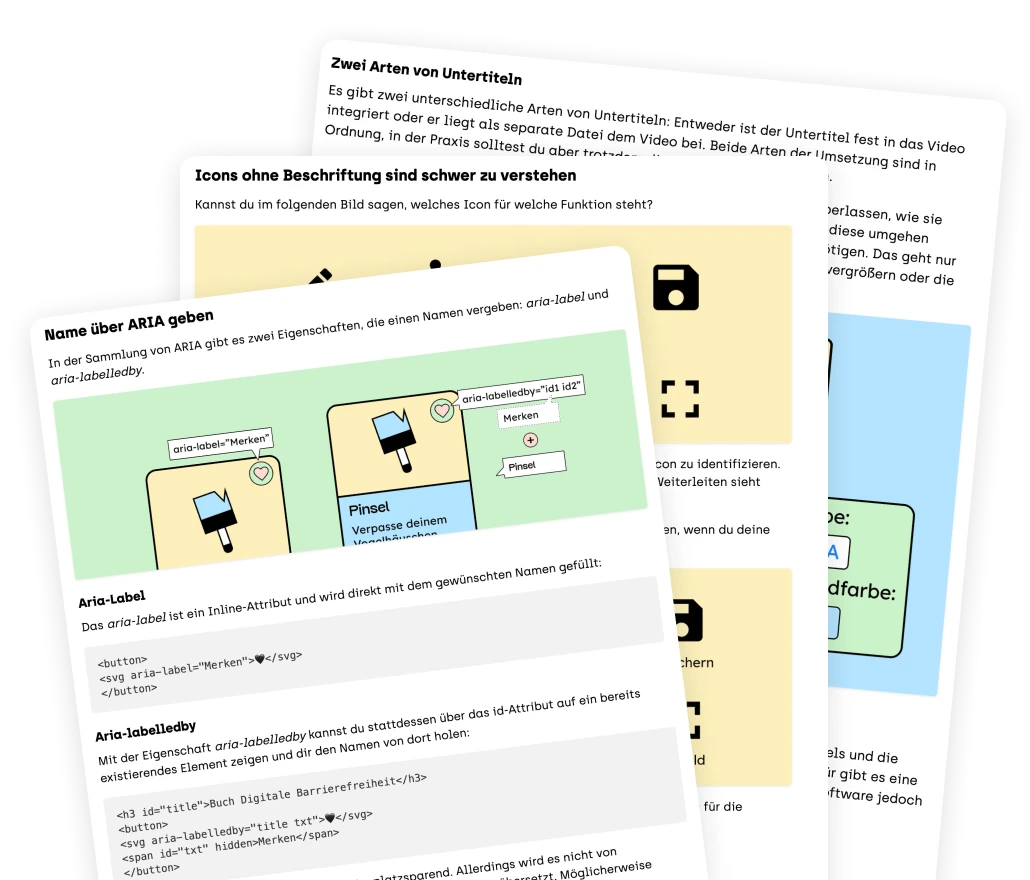 Screenshot e-learnings sitebrunch Accessibility