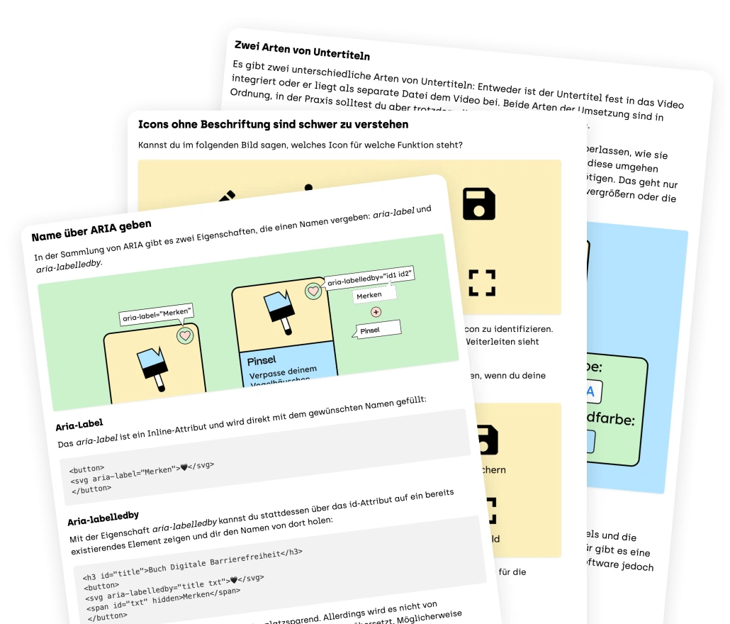 Screenshot e-learnings sitebrunch Accessibility